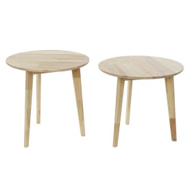 Set of 2 tables DKD Home Decor White Natural Rubber wood 50 x 50 x 49,5 cm by DKD Home Decor, Tables - Ref: S3052755, Price: ...