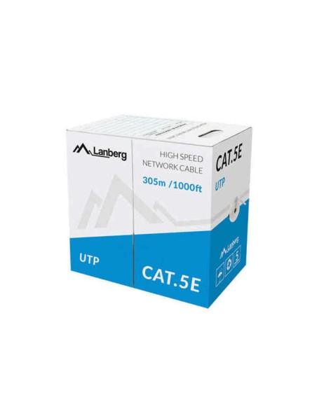 UTP Category 5e Rigid Network Cable Lanberg LCU5-10CC-0305-S Coil 305 m | Tienda24 Tienda24.eu