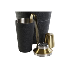 Coffret Cocktail DKD Home Decor Noir Doré Acier inoxydable 22 x 22 x 21 cm de DKD Home Decor, Shakers & distributeurs - Réf :...