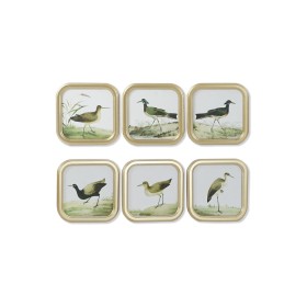 Cuadro DKD Home Decor Pájaros Cottage 30 x 2 x 30 cm (6 Unidades) de DKD Home Decor, Impresiones sobre lienzo - Ref: S3052824...