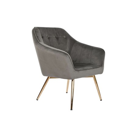 Butaca DKD Home Decor Dorado Gris oscuro Metal 74 x 74 x 90 cm de DKD Home Decor, Sillas - Ref: S3052847, Precio: 180,13 €, D...