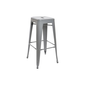 Hocker DKD Home Decor 43 x 43 x 76 cm Grau Metall von DKD Home Decor, Barhocker - Ref: S3052882, Preis: 45,35 €, Rabatt: %