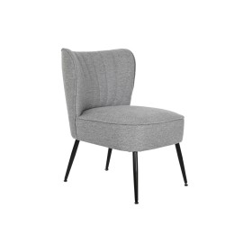 Fauteuil DKD Home Decor Gris Métal 55 x 64 x 72,5 cm de DKD Home Decor, Chaises - Réf : S3052900, Prix : 116,47 €, Remise : %