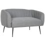 Sofá DKD Home Decor Negro Gris Espuma Madera Metal Terciopelo Scandi 129 x 75 x 73 cm de DKD Home Decor, Sofás - Ref: S305290...