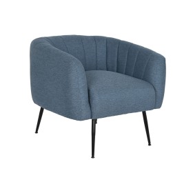 Sillón DKD Home Decor Azul Negro Dorado Espuma Madera Metal 81 x 75 x 73 cm de DKD Home Decor, Sillas - Ref: S3052904, Precio...