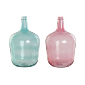 Vase DKD Home Decor Green Pink Tempered Glass 25 x 25 x 40 cm (2 Units) by DKD Home Decor, Vases - Ref: S3052907, Price: 45,7...