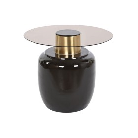 Table d'appoint DKD Home Decor Noir Doré Métal Verre 59 x 59 x 46 cm de DKD Home Decor, Tables - Réf : S3052931, Prix : 118,6...