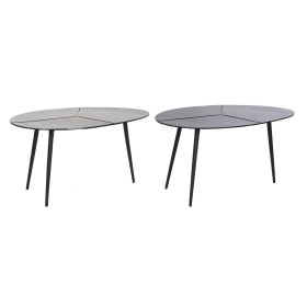 Table d'appoint DKD Home Decor Noir Doré Aluminium Laiton 78 x 45 x 40 cm (2 Unités) de DKD Home Decor, Tables - Réf : S30529...