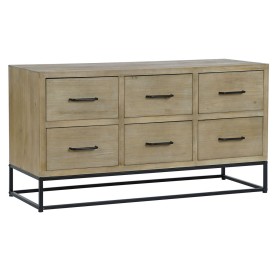 Buffet Alexandra House Living Marron Gris Bois Métal 42 x 74 x 164 cm | Tienda24 - Global Online Shop Tienda24.eu