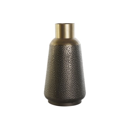 Vaso DKD Home Decor Cinzento Dourado Cinzento escuro Metal Moderno 25 x 25 x 47 cm | Tienda24 - Global Online Shop Tienda24.eu