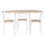 Conjunto de Mesa con 4 Sillas DKD Home Decor Blanco Natural Metal Madera MDF 121 x 55 x 78 cm de DKD Home Decor, Mesas - Ref:...