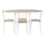 Table set with 4 chairs DKD Home Decor White Natural Metal MDF Wood 121 x 55 x 78 cm by DKD Home Decor, Tables - Ref: S305305...