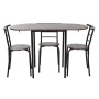 Conjunto de mesa com 4 cadeiras DKD Home Decor Castanho Preto Metal Madeira MDF 121 x 55 x 78 cm de DKD Home Decor, Jogos de ...