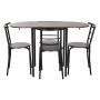 Table set with 4 chairs DKD Home Decor Brown Black Metal MDF Wood 121 x 55 x 78 cm by DKD Home Decor, Tables - Ref: S3053055,...