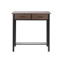 Tavolo con 2 sedie DKD Home Decor Marrone Nero Metallo Legno MDF 80 x 50 x 84 cm di DKD Home Decor, Tavoli - Rif: S3053057, P...