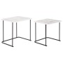 Conjunto de 2 mesas DKD Home Decor Branco Preto 51 x 43 x 49 cm de DKD Home Decor, Jogos de móveis - Ref: S3053106, Preço: 10...