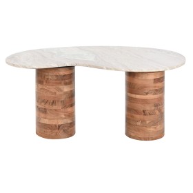 Side table Home ESPRIT White Brown Grey Marble Mango wood 86 x 48 x 39 cm by Home ESPRIT, Tables - Ref: S3053130, Price: 165,...