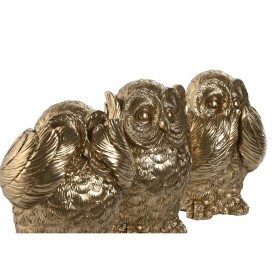 Figura Decorativa Home ESPRIT Dourado Coruja 11 x 11 x 15 cm (3 Unidades) de Home ESPRIT, Adornos - Ref: S3053137, Preço: 31,...