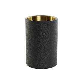 Enfriador de Botellas DKD Home Decor Negro Dorado Acero Inoxidable 12 x 12 x 18 cm de DKD Home Decor, Enfriadores de botellas...