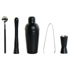 Coffret Cocktail DKD Home Decor Noir Acier inoxydable 500 ml 8 x 8 x 20 cm de DKD Home Decor, Shakers & distributeurs - Réf :...