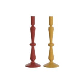 Candleholder Beige Bamboo MDF Wood 10,5 x 10,5 x 21 cm | Tienda24 - Global Online Shop Tienda24.eu