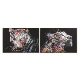 Painting Home ESPRIT Tiger Modern 120 x 3,5 x 80 cm (2 Units) by Home ESPRIT, Prints on Canvas - Ref: S3053262, Price: 156,91...