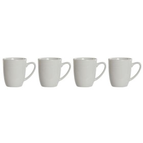 4 Piece Mug Set DKD Home Decor White Porcelain 330 ml 12 x 10 x 9 cm by DKD Home Decor, Cups - Ref: S3053279, Price: 12,09 €,...