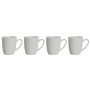 Ensemble de 4 mugs DKD Home Decor Blanc Porcelaine 330 ml 12 x 10 x 9 cm de DKD Home Decor, Tasses - Réf : S3053279, Prix : 1...