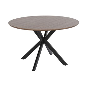 Dining Table Home ESPRIT Brown Black Iron MDF Wood 120 x 120 x 75 cm by Home ESPRIT, Dining Tables - Ref: S3053299, Price: 19...