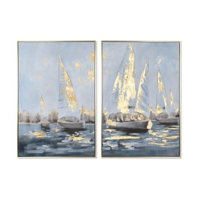 Quadro Home ESPRIT Velieri Mediterraneo 83 x 4,5 x 123 cm (2 Unità) di Home ESPRIT, Stampe e quadri su tela - Rif: S3053316, ...