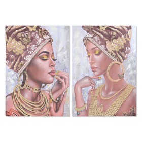 Painting Home ESPRIT Colonial African Woman 70 x 3 x 100 cm (2 Units) by Home ESPRIT, Prints on Canvas - Ref: S3053329, Price...