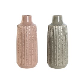 Vase Home ESPRIT Rose Gris clair Porcelaine 16 x 16 x 38 cm (2 Unités) de Home ESPRIT, Vases - Réf : S3053431, Prix : 34,86 €...