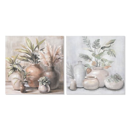 Painting Home ESPRIT Vase Cottage 80 x 3,7 x 80 cm (2 Units) by Home ESPRIT, Prints on Canvas - Ref: S3053466, Price: 98,32 €...