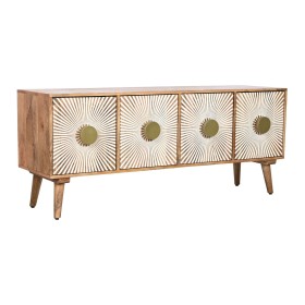 TV furniture Home ESPRIT Golden Natural Wood 145 x 40 x 60 cm by Home ESPRIT, TV tables and stands - Ref: S3053565, Price: 32...