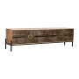 Mueble de TV Home ESPRIT Negro Dorado Natural Madera Madera de mango 180 x 40 x 50 cm de Home ESPRIT, Mesas y soportes para T...