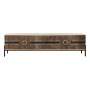 Mueble de TV Home ESPRIT Negro Dorado Natural Madera Madera de mango 180 x 40 x 50 cm de Home ESPRIT, Mesas y soportes para T...