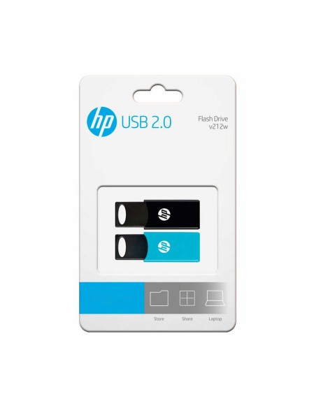 Memoria USB HP 4712847099760 USB 2.0 64GB 2 Unidades Negro 64 GB | Tienda24 Tienda24.eu