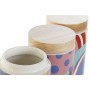 Tin DKD Home Decor Multicolour Natural Bamboo Dolomite 1 L 10 x 10 x 16 cm (3 Units) by DKD Home Decor, Food storage - Ref: S...