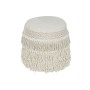 Footrest Home ESPRIT White Fringe 40 x 40 x 45 cm | Tienda24 - Global Online Shop Tienda24.eu