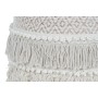 Footrest Home ESPRIT White Fringe 40 x 40 x 45 cm | Tienda24 - Global Online Shop Tienda24.eu