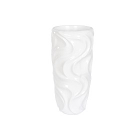 Cache-pot Home ESPRIT Blanc Fibre de Verre Ondes 35 x 35 x 71 cm de Home ESPRIT, Cache-pots - Réf : S3053669, Prix : 95,41 €,...