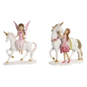 Figura Decorativa Home ESPRIT Blanco Rosa 16 x 7 x 19 cm (2 Unidades) de Home ESPRIT, Adornos - Ref: S3053674, Precio: 32,19 ...