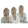 Figurine Décorative Home ESPRIT Blanc Vert Turquoise Buda Oriental 14 x 10,5 x 18,5 cm (3 Unités) de Home ESPRIT, Objets de d...