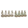 Figura Decorativa Home ESPRIT Blanco Verde Buda Oriental 24 x 9 x 11 cm (2 Unidades) de Home ESPRIT, Adornos - Ref: S3053687,...