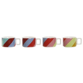 Conjunto de Chávenas de Café DKD Home Decor Branco Multicolor Marrom claro Metal Bambu Dolomite Moderno 260 ml de DKD Home De...