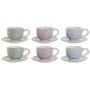 Juego de Tazas de Café DKD Home Decor Azul Blanco Verde Lila Metal Dolomita 180 ml | Tienda24 - Global Online Shop Tienda24.eu