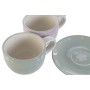 Juego de Tazas de Café DKD Home Decor Azul Blanco Verde Lila Metal Dolomita 180 ml | Tienda24 - Global Online Shop Tienda24.eu