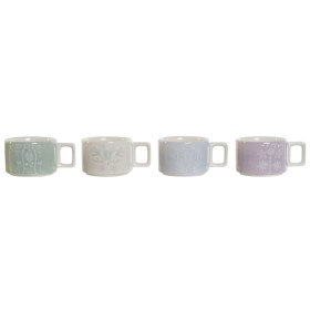 Piece Coffee Cup Set DKD Home Decor Green Sky blue Lilac Metal Bamboo Dolomite 260 ml by DKD Home Decor, Cups - Ref: S3053708...