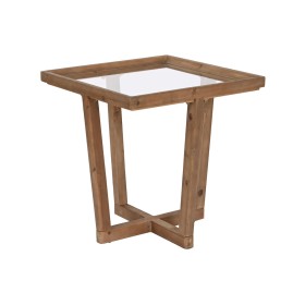 Mesa de apoio Home ESPRIT Castanho Cristal Abeto 58 x 58 x 60 cm de Home ESPRIT, Jogos de móveis - Ref: S3053807, Preço: 111,...