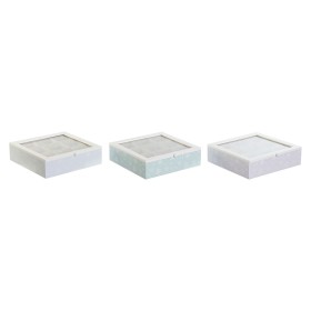 Caixa para Infusões DKD Home Decor Azul Branco Verde Lilás Metal Cristal Madeira MDF (3 Unidades) de DKD Home Decor, Arrumaçã...